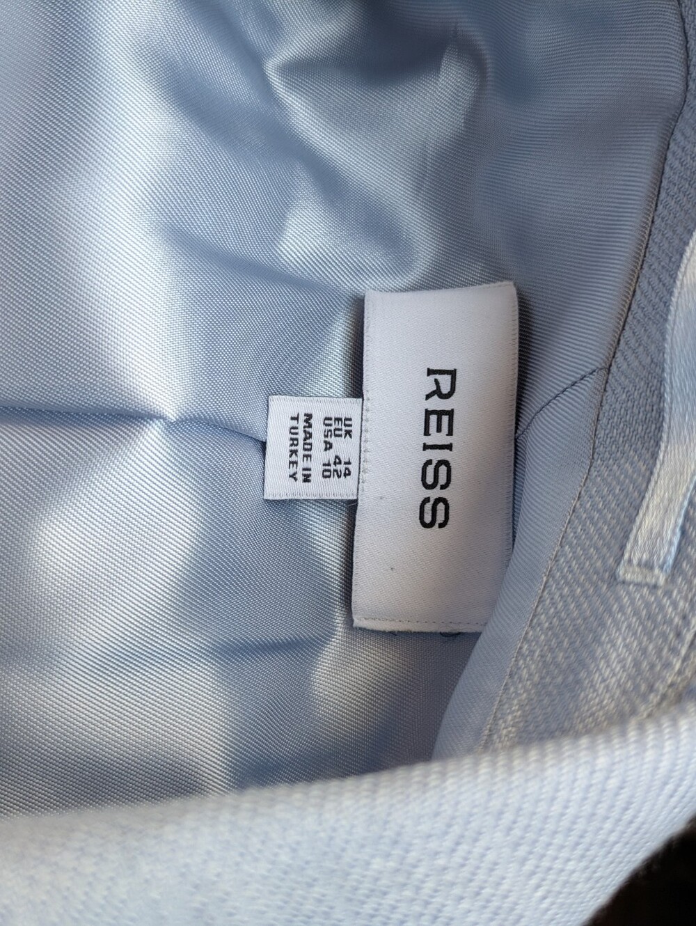 Reiss Wide Leg Suit Trousers and Double Breasted Peak Lapel Suit Jacket - Picture 3 of 4